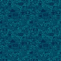 Line Programming Dark Seamless Pattern