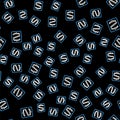 Line Programming language syntax icon isolated seamless pattern on black background. Syntax programming file system Royalty Free Stock Photo