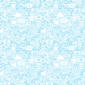 Line Programming White Seamless Pattern