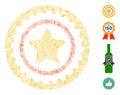 Line Quality Stamp Icon Vector Collage