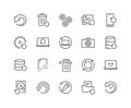 Line Recovery Icons Royalty Free Stock Photo