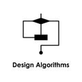 line, rectangle, algorithms icon. Element of business icon with description. Glyph icon for website design and development, app