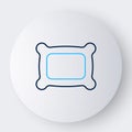 Line Rectangular pillow icon isolated on white background. Cushion sign. Orthopedic pillow. Colorful outline concept Royalty Free Stock Photo