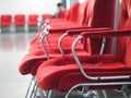 Line of red chairs Royalty Free Stock Photo