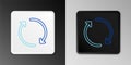 Line Refresh icon isolated on grey background. Reload symbol. Rotation arrows in a circle sign. Colorful outline concept