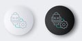 Line Robot setting icon isolated on grey background. Artificial intelligence, machine learning, cloud computing Royalty Free Stock Photo