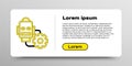 Line Robot setting icon isolated on white background. Artificial intelligence, machine learning, cloud computing Royalty Free Stock Photo