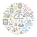 Line round concept for triathlon