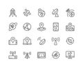 Line Satellite Icons