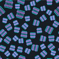 Line Sauna bucket icon isolated seamless pattern on black background. Vector