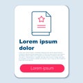 Line Scenario icon isolated on grey background. Script reading concept for art project, films, theaters. Colorful