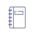 Line School Notebook Icon for Education Royalty Free Stock Photo