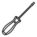 Line screwdriver icon, outline style