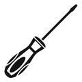 Line screwdriver icon, simple style