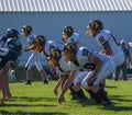 Line of scrimmage at a football game