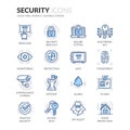 Line Security Icons Royalty Free Stock Photo