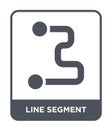 line segment icon in trendy design style. line segment icon isolated on white background. line segment vector icon simple and