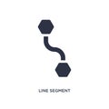 line segment icon on white background. Simple element illustration from geometry concept