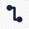 Line segment transparent icon. Line segment symbol design from G