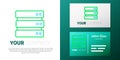 Line Server, Data, Web Hosting icon isolated on white background. Colorful outline concept. Vector Royalty Free Stock Photo