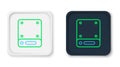 Line Server, Data, Web Hosting icon isolated on white background. Colorful outline concept. Vector Royalty Free Stock Photo