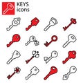 Line set. Keys icon Royalty Free Stock Photo