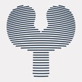 Line shape kidney logo vector Royalty Free Stock Photo
