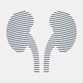 Line shape kidney logo vector Royalty Free Stock Photo