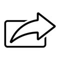 Line Share Arrow Icon Royalty Free Stock Photo