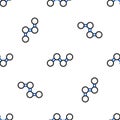 Line Share icon isolated seamless pattern on white background. Sharing, communication pictogram, social media