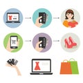 On line shopping icon