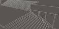 Line sketch of street stairs on gray background Royalty Free Stock Photo