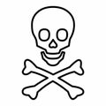 Line skull icon