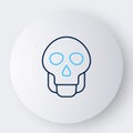 Line Skull icon isolated on white background. Happy Halloween party. Colorful outline concept. Vector Royalty Free Stock Photo