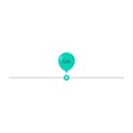 Line slider bar with percent. Balloon icon. Scroll bar concept. Vector