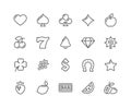 Line Slot Machine Icons