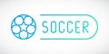 Line soccer icon.