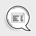 Line Software, web developer programming code icon isolated on grey background. Javascript computer script random parts Royalty Free Stock Photo