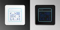 Line Software, web developer programming code icon isolated on grey background. Javascript computer script random parts Royalty Free Stock Photo
