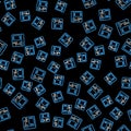 Line Software, web developer programming code icon isolated seamless pattern on black background. Javascript computer Royalty Free Stock Photo