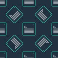 Line Software, web developer programming code icon isolated seamless pattern on black background. Javascript computer Royalty Free Stock Photo