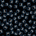 Line Software, web developer programming code icon isolated seamless pattern on black background. Javascript computer Royalty Free Stock Photo