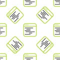 Line Software, web developer programming code icon isolated seamless pattern on white background. Javascript computer Royalty Free Stock Photo