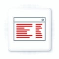 Line Software, web developer programming code icon isolated on white background. Javascript computer script random parts Royalty Free Stock Photo
