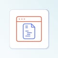 Line Software, web developer programming code icon isolated on white background. Javascript computer script random parts Royalty Free Stock Photo