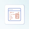 Line Software, web developer programming code icon isolated on white background. Javascript computer script random parts Royalty Free Stock Photo