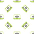 Line Software, web development, programming concept icon isolated seamless pattern on white background. Programming Royalty Free Stock Photo