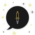 Line Soldering iron icon isolated on white background. Colorful outline concept. Vector