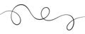 Line squiggle curvy with cable wiggly wavy Royalty Free Stock Photo
