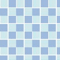 Line stack and square of soft blue shade pattern background
